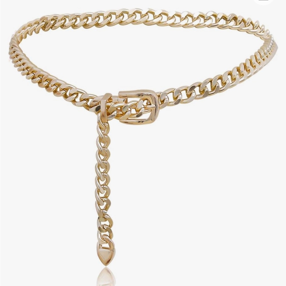 Gold chain belt